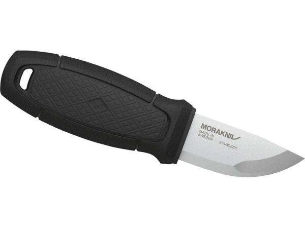 Morakniv ELDRIS NECK KNIFE, Sandvik-Stahl 12C27, rostfrei,, schwarzer Kunststoffgriff, Köcherscheide, Feuerstarter
