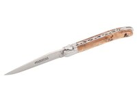 Fontenille Pataud Laguiole NATURE Taschenmesser, Stahl 12C27, Back Lock, stabilisiertes Pappel-Wurzelholz, Filework