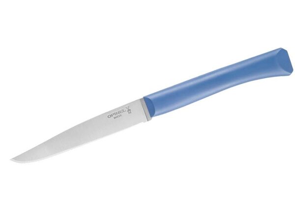 Opinel Tafelmesser Bon Appetit+, Sandvik-Stahl 12C27,, rostfrei, Mikrozahnung, blauer Polymergriff