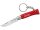 Opinel Taschenmesser No 04, rot, rostfrei, mit Schlüsselanhänger