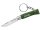 Opinel Taschenmesser No 04, khaki, rostfrei, mit Schlüsselanhänger