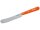 Opinel Frühstücksmesser, Sandvik Stahl 12C27, rostfrei,, Mikrozahnung, orangefarbener Buchenholzgriff