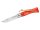 Opinel Taschenmesser Serie 07 COLORAMA SPORT, Stahl 12C27, orangefarbener Buchenholzgriff, Virobloc, Lederkordel