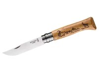 Opinel Taschenmesser No 08 ANIMALIA, Gams, Eiche, rostfrei