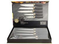 Taylors Eye Küchenmesser Set, 5 Messer, 1 Messerschärfer,, antibakterielle Beschichtung, Softgrip-Kunststoffgriffe