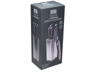 Taylors Eye Witness, 5-teiliges Küchenmesser-Set TITANIUM,, rostfreier Stahl beschichtet, SoftGrip-Griff, Messerblock