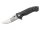 Herbertz Einhandmesser, Stahl AISI 440, Flipper, Liner Lock,, schwarze G-10 Griffschalen, Edelstahlclip, Nylonetui