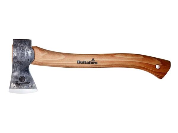 Hultafors Trekkingbeil HULTAN, Ovako-Carbonstahl,, Stiel aus Hickoryholz, Kopfscheide aus braunem Leder