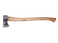 Hultafors Fällaxt QVARFOT, Ovako Carbonstahl,, Stiel aus Hickoryholz, Kopfscheide aus braunme Leder