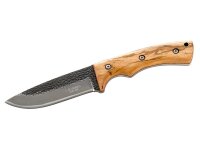 Herbertz Gürtelmesser, AISI 420, Zebraholz, Lederscheide,