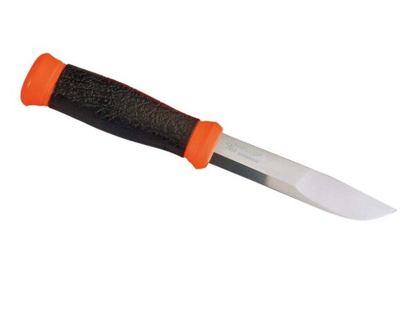 Mora Gürtelmesser 2000 Orange, rostfreier Stahl,, orange/schwarzer Kunststoff-Griff, Kunststoff-Scheide