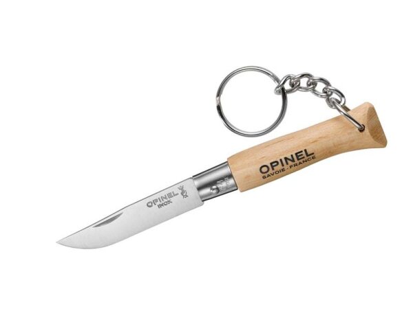 Opinel Taschenmesser No 04, rostfrei, mit Schlüsselanhänger