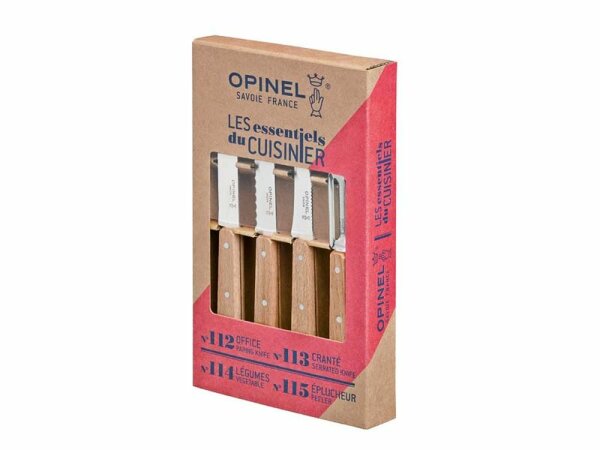 Opinel Küchenmesser-Set LES ESSENTIELS Buche, natur, 4-teilig