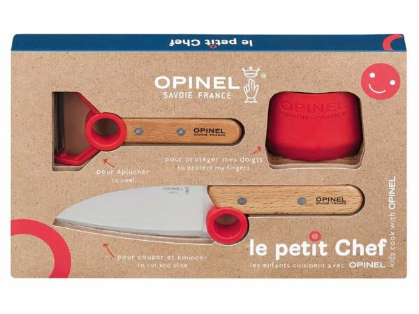 Opinel Le petit Chef Kochmesser Fingerschutz Sparschäler für Kinder