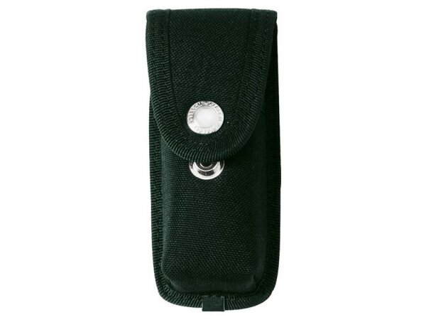 Messer-Etui aus Cordura, schwarz, 2 Druckknöpfe,, Gürtelschlaufe