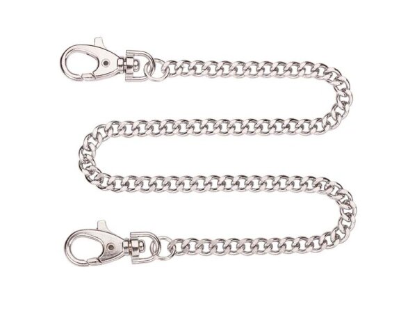 Stabile Gliederkette mit 2 Karabinerhaken,
