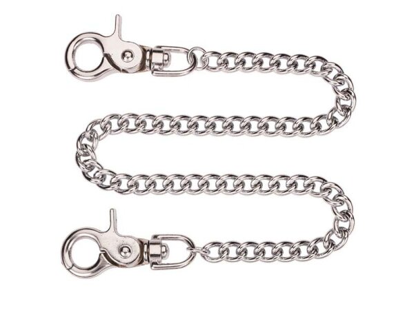 Stabile Gliederkette, mit 2 schweren Karabinerhaken,