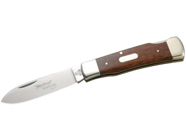 Hartkopf-Taschenmesser, 1.4110-Stahl, Schlangenholz,, Neusilberbacken