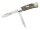 Hartkopf-Jagdtaschenmesser, Hirschhorn, Klinge 1.4110 Stahl,, Säge 1.4034 Stahl, feststellbare Klinge, Neusilberbacken