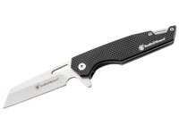Smith & Wesson Einhandmesser, 8Cr13MoV Stahl, rostfrei,, Flipper, Liner Lock, G10 Griffschalen, Taschenclip