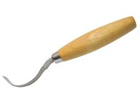 Morakniv Schnitzmesser 163, rostfreier Sandvik-Stahl,, dreiseitig geschliffene Klinge, Birkenholzgriff, Lederschutz