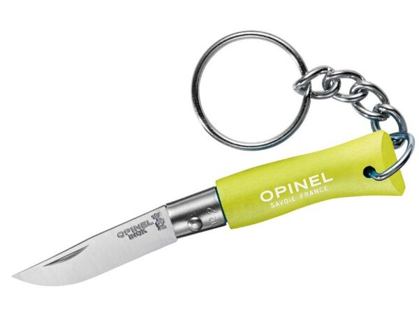 Opinel Messer COLORAMA No 02, anisgrün, rostfrei,, mit Schlüsselanhänger