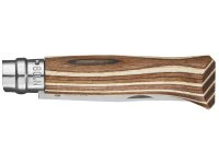 Opinel Messer No 08, Stahl Sandvik 12C27, rostfrei,, laminierter Birkenholzgriff, Virobloc