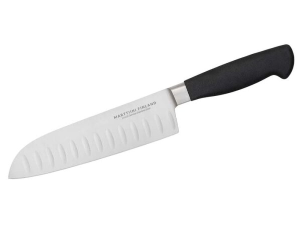 Marttiini KIDE Santokumesser, Stahl 1.4116, geschmiedet,, satinierte Klinge, Santoprene-Griff