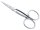Alpen Hautschere, Stahl AISI 420 rostfrei, hochglanzpoliert,, gebogen, 9.0 cm, schwarzes Steck-Etui