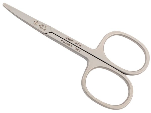 Alpen Baby-Nagelschere, abgerundet, rostfrei, gebogen, 9.0 cm