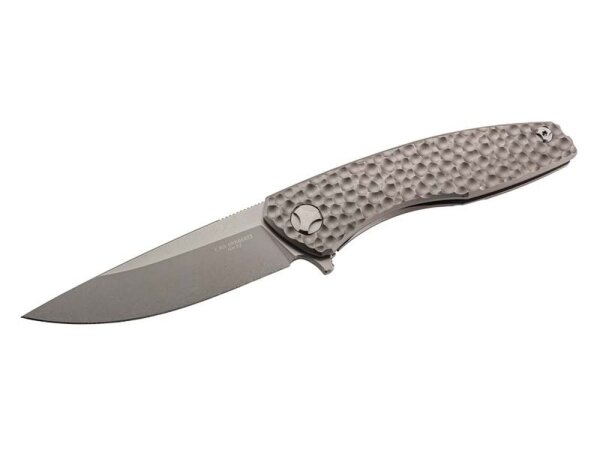 Herbertz Einhandmesser, Stahl D2, Framelock,, Titan-Griffschalen