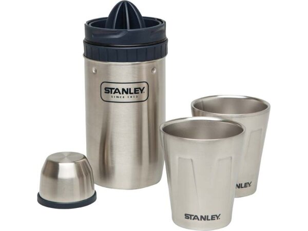 Stanley Adventure Happy Hour 2x System, Shaker 18/8 Stahl,, zwei Edelstahlbecher, integrierte Zitruspresse