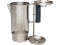 Stanley Adventure Percolator, alle Teile 18/8 Edelstahl,, Deckelglas Tritan-Kunststoff, Silikonummantelter Griff