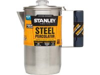Stanley Adventure Percolator, alle Teile 18/8 Edelstahl,, Deckelglas Tritan-Kunststoff, Silikonummantelter Griff