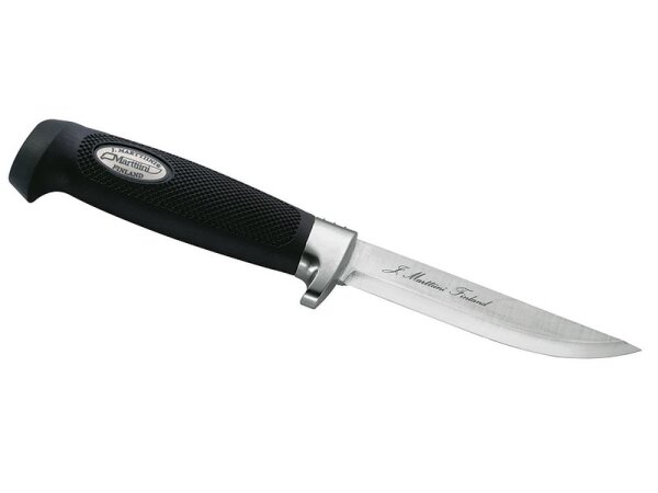 Marttiini Finnenmesser Condor Chromstahl-Klinge 12 cm Kautschuk-Griff Lederscheide