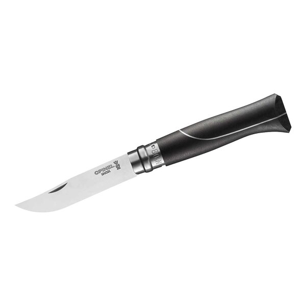 Opinel Messer No 08 ELLIPSE Ebenholz mit Aluminiumeinlage rostfrei Geschenkbox