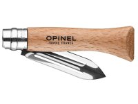 Opinel No. 06 Schälmesser rostfreier Sandvik-Stahl Virobloc Buchenholz für Rechts- und Linkshänder