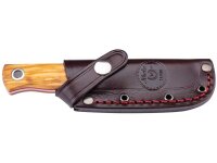 Nieto Gürtelmesser SIOUX-MINI 1.4116 Stahl rostfrei Full Tang Olivenholz Griffschalen Lederscheide