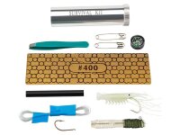 Nieto Survivalmesser MSK Böhler N690 Stahl rostfrei G10 Schalen Survival-Kit Diamantschärfer Lederscheide