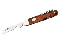 Hartkopf Taschenmesser Picknick 3-teilig 1.4034-Stahl Rotholz Neusilberbacken Gravurplättchen
