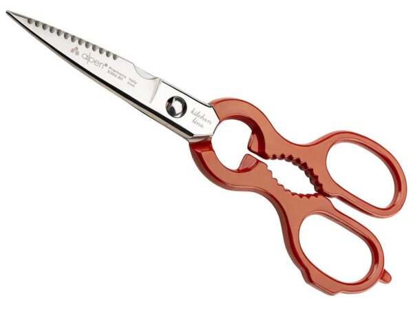 Alpen Küchenschere Stahl AISI 420 rostfrei rot 20.5 cm