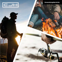 CJH Rettungsmesser AISI 420 Stahl rostfrei Liner Lock Kunststoff Heftschalen Gurtschneider Glasbrecher Clip