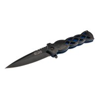 CJH Einhandmesser schwarz/blau