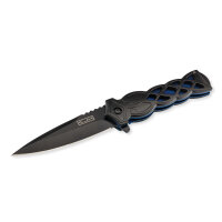 CJH Einhandmesser schwarz/blau