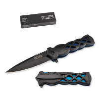 CJH Einhandmesser schwarz/blau