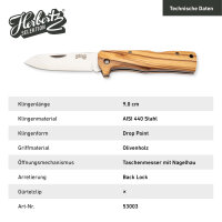 Herbertz Selektion Taschenmesser Olivenholz