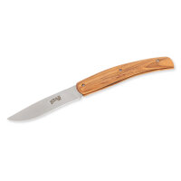 Herbertz Selektion Taschenmesser AISI 440 Stahl rostfrei Slip Joint Olivenholz Griffschalen