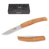 Herbertz Selektion Taschenmesser AISI 440 Stahl rostfrei Slip Joint Olivenholz Griffschalen