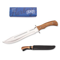 Herbertz Gürtelmesser AISI 420 Stahl rostfrei Edelstahl Fingerschutz Zebraholz Griffschalen Nylonscheide