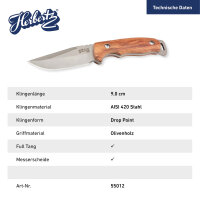 Herbertz Gürtelmesser Olivenholz